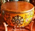 Nội thất tân cổ điển vẽ tay hoa Tây Tạng trống bàn cà phê bàn ​​cà phê hình trống bàn tròn trống phân chiêng trống trống bàn cà phê - Bàn trà