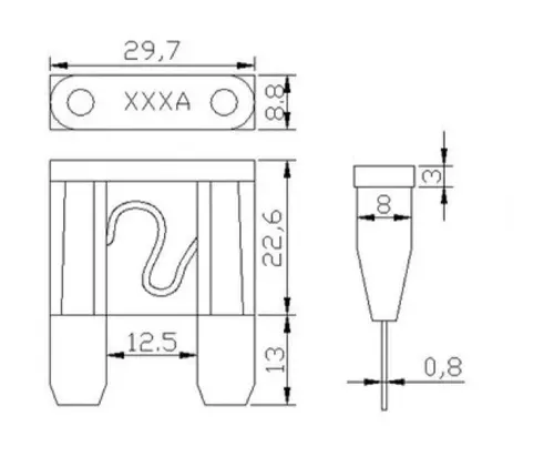 Очень большой предохранитель, 20A, 30A, 40A, 50A, 100A