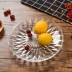 Tấm kính bộ đồ ăn hộ gia đình trong suốt tempered sáng tạo thanh KTV đĩa trái cây vòng Châu Âu khay thủy tinh