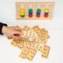 Trẻ em bốn màu trò chơi tư duy logic phát triển trí tuệ giảng dạy Montessori trợ giáo dục đồ chơi mầm non mẫu giáo 3-6 tuổi Đồ chơi bằng gỗ