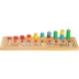 Montessori dạy trợ cầu vồng cặp con số biển số nhận dạng biển đồ chơi toán học về số lượng học tập kỹ thuật số trợ giáo dục mầm non Đồ chơi bằng gỗ