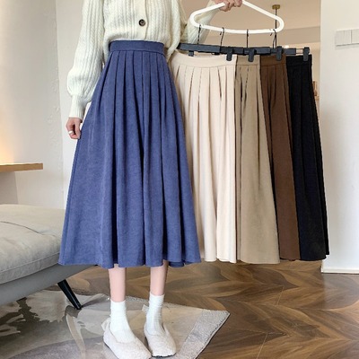 taobao agent Long spring fitted pleated skirt, mid-length, Korean style, western style, high waist