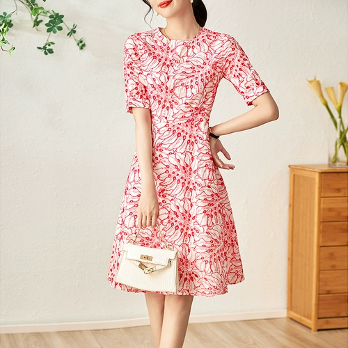 Летнее модное платье, европейский стиль, с вышивкой, по фигуре, в западном стиле, изысканный стиль