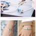 S925 sterling bạc vòng đeo tay phim hoạt hình hello kitty Hello Kitty vòng đeo tay robot mèo nam và nữ người lớn vòng tay vàng Vòng đeo tay Cuff