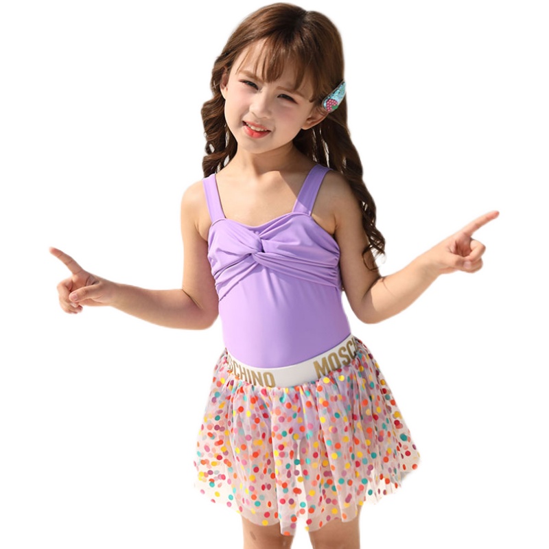 Girl Princess One-Piece Skirt Little Girl Swimwear Student Children's Swimwear Lovely Split Yarn Skirt Wearing Summer
