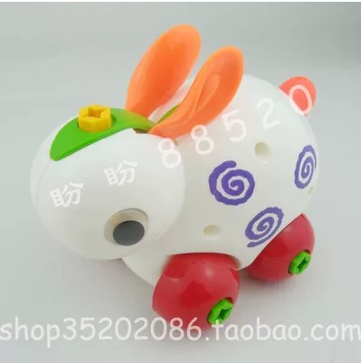 Конструктор, игрушка, улитки, жираф, белый зайчик