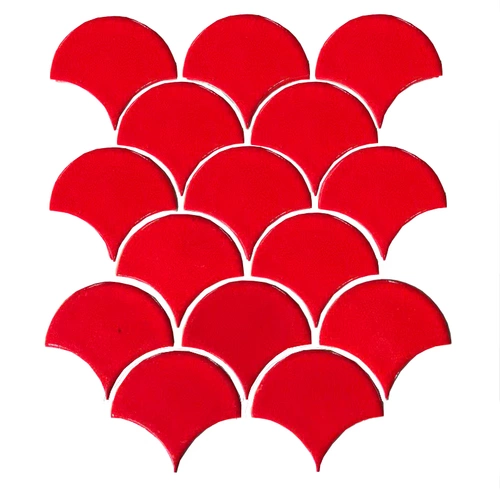 Рыба -кран -вентилятор -мозаичный темно -зеленый лед