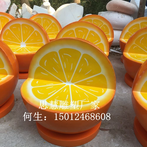 Симуляция плодовых фруктов апельсиновая скульптура сидень