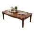 Bàn cà phê gỗ nguyên khối kết hợp tủ bếp hiện đại phòng khách bàn trà kết hợp bàn ghế gỗ tro - Bàn trà
