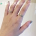 Phiên bản tiếng Nhật và tiếng Hàn của đơn giản cơ bản siêu mịn vàng hồng và bạc xếp chồng đeo ngón trỏ đeo nhẫn đeo nhẫn nữ