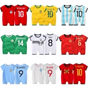 Quần áo bóng của trẻ em 2018 World Cup bóng đá quần áo, quần short, bé jersey, bé romper, một mảnh váy, bông