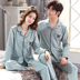 Bộ đồ ngủ đôi cotton nam mùa xuân và mùa thu cotton dài tay cho nữ kích thước nhỏ cha mẹ nhỏ và cặp đôi mẫu nhỏ M mùa thu l - Pyjama đồ bộ ống rộng Pyjama