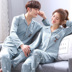 Bộ đồ ngủ đôi cotton nam mùa xuân và mùa thu cotton dài tay cho nữ kích thước nhỏ cha mẹ nhỏ và cặp đôi mẫu nhỏ M mùa thu l - Pyjama đồ bộ ống rộng Pyjama
