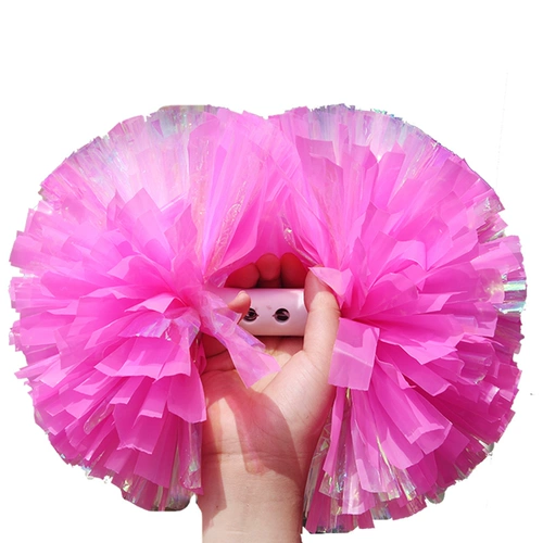 Красочная и красочная матовая ламная баллада баллада Ball Charleading Team, держащая ручку цветов, студентка начальной школы, команда, рука, рука