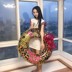 Vòng da báo mới bơi vòng phao người lớn dày vòng tròn cha mẹ-con gái cô gái dễ thương vòng nách phao intex Cao su nổi