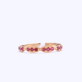 Золотая бриллиантовая рубиновая инкрустация камня, натуральное кольцо с камнем, ювелирное украшение из Мозамбика, 18 карат, розовое золото
