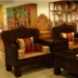 Dongyang mahogany nội thất Lào sofa gỗ hồng đỏ Sofa gỗ cổ xưa Han Gong Chunxiao sofa 11 bộ - Bộ đồ nội thất