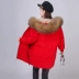 2018 mới chống mùa giải phóng mặt bằng kích thước lớn xuống áo khoác nữ chất béo mm200 kg phần dài cộng với phân bón chất béo XL chị Xuống áo khoác