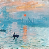 [Spot] Sunrise Impression Monet Art Oil Puzzle Puzzle 1000 Карточная карта 1000