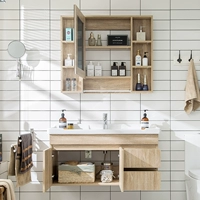 Шкаф для ванной комнаты комбинация скандинавская краска -без деревянного висячих шкаф