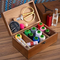Деревянная коробка, комплект, ножницы, 10 цветов