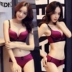 Mới DK xác thực bộ áo ngực sexy ren thu thập kích thước lớn không có vòng thép cưới màu đỏ năm nay đồ lót nữ đồ lót hàng hiệu Bộ đồ lót