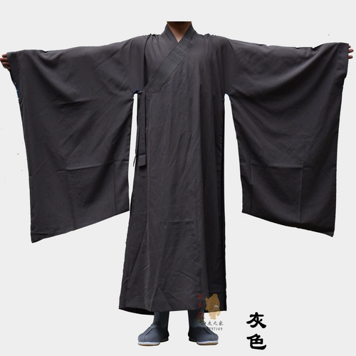 Пыль -Целью моделирования шелк с большим рукавом морской зеленый монах Служба монаха зимнее мужское монаш