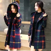 Áo khoác len nữ dài phần Slim 20 mới Nizi Hàn Quốc mùa đông mặc cộng với áo Nizi dày Hàn Quốc