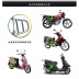 Xe máy thép không gỉ đuôi hộp scooter trunk thêm lớn xe điện kit với khóa hộp lưu trữ phổ thùng đựng đồ xe máy honda Xe gắn máy phía sau hộp