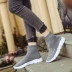 Paris Tang Yan Phong Fan với đoạn giản dị cao-top socks sneakers len dệt kim nửa khởi động của phụ nữ dày có đế vớ đàn hồi khởi động