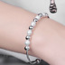 S925 bạc bracelet mạ bạc trang sức nhà máy trực tiếp quá cảnh hạt vòng đeo tay chín lần lượt vòng tay frosted mượt bracelet quà tặng Vòng đeo tay Cuff