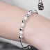 S925 bạc bracelet mạ bạc trang sức nhà máy trực tiếp quá cảnh hạt vòng đeo tay chín lần lượt vòng tay frosted mượt bracelet quà tặng