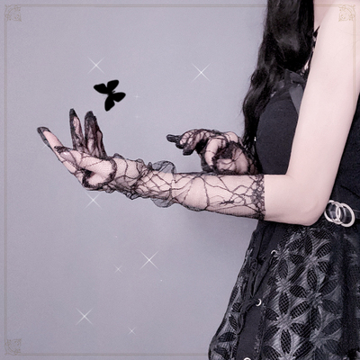 taobao agent Gloves, Lolita style, punk style, halloween, cosplay