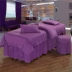 Vẻ đẹp trải giường bốn bộ massage giường bìa cao cấp rắn màu massage trị liệu có thể mở ngực lỗ dầu gội giường bìa có thể được tùy chỉnh