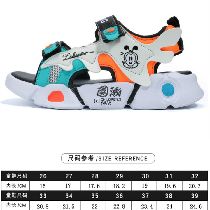 Blue Orange 5035Bobdog Boy Sandals 2021 summer new pattern Zhongda Tong Non slip soft sole boy Treasure shoes Children's Shoes tide
