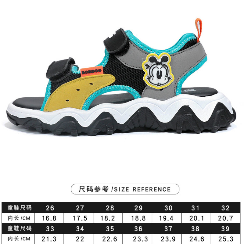 Black Yellow 5030Bobdog Boy Sandals 2021 summer new pattern Zhongda Tong Non slip soft sole boy Treasure shoes Children's Shoes tide