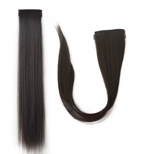 Парик, реалистичное наращивание волос с пробором по середине, прямые волосы, 2 штук