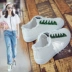 Giày trắng nhỏ nữ tăng chiều cao giày nữ mùa xuân 2018 mới dày đế dày phiên bản Hàn Quốc của giày tăng - Plimsolls