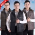 Mùa thu và mùa đông vest nam cotton dày vest ấm áp ở người già mặc vest vest dày