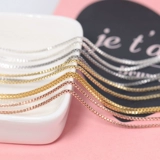 Цепь из нержавеющей стали, ожерелье, аксессуар, золото 14 карат, золото 750 пробы, 45см