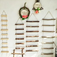 Zakka Natural Dry Drycies украшайте коноплю веревку лестницы стрельба для реквизита деревянная лестница