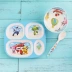 Bộ dao kéo trẻ em đặt đĩa sáng tạo dễ thương bé tấm sứ giả melamine ngăn hộ gia đình thả phim hoạt hình bát cơm - Đồ ăn tối Đồ ăn tối