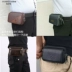 Của nam giới túi điện thoại di động người đàn ông mặc vành đai mặt cắt ngang phổ tuổi đa chức năng túi 5 inch 6 inch điện thoại di động túi treo da trường hợp