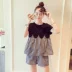 Phụ nữ mang thai phù hợp với mùa hè mô hình thời trang 2018 new casual thể thao loose quần short áo hai mảnh mùa hè ngắn tay áo