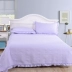 Rắn màu rửa bông giường bìa ba mảnh mùa hè mảnh duy nhất 1.5m1.8m giường điều hòa không khí là chần bông ren khăn trải giường Trải giường