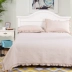 Rắn màu rửa bông giường bìa ba mảnh mùa hè mảnh duy nhất 1.5m1.8m giường điều hòa không khí là chần bông ren