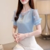 Áo voan ngắn tay nữ mới 2019 áo khoác nữ mùa hè gas ngoại phiên bản Hàn Quốc của chiếc áo voan siêu cổ tích là áo thun mỏng - Cộng với kích thước quần áo Cộng với kích thước quần áo