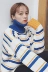 Mùa thu và mùa đông phụ nữ Hàn Quốc phiên bản của trường trong gió dài lỏng lỏng headband màu sắc tương phản sọc cao cổ áo dài tay áo len áo sơ mi áo len ba lỗ nữ Áo len