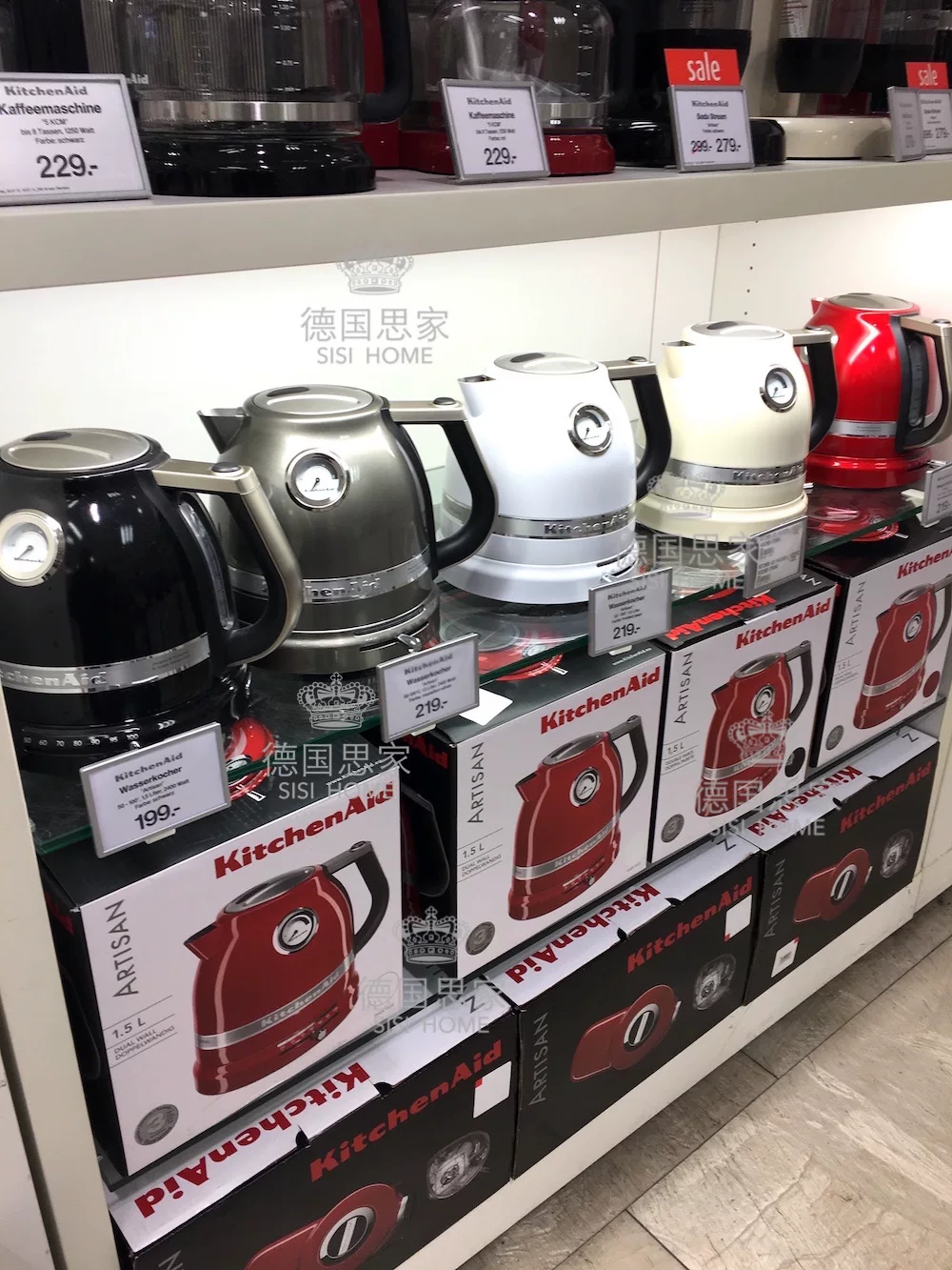 Немецкая покупка кухоннойAid высококлассная двухслойная ретро-термоконтроль электрическая чайник чайник 5KEK1522