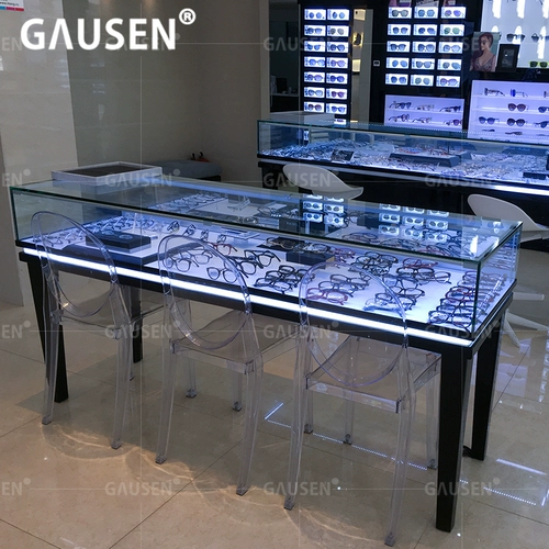 Очки, стеклянный высококлассный стенд, Гонконг